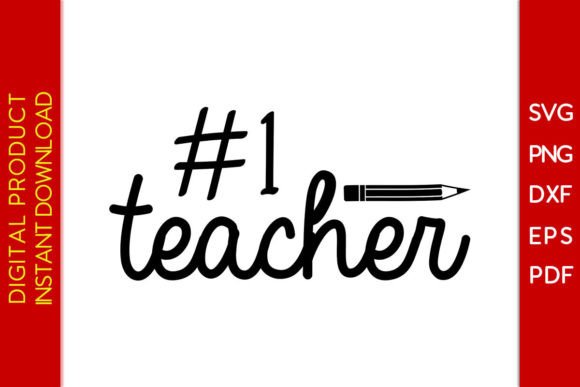 1 Teacher SVG Cut File: A Graphic Design Asset for Crafts and Creative Projects