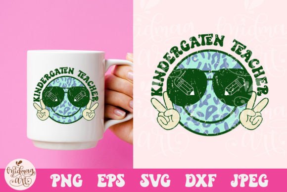 Groovy Kindergarten Teacher SVG: A Vibrant Design Asset for Crafts and Graphics
