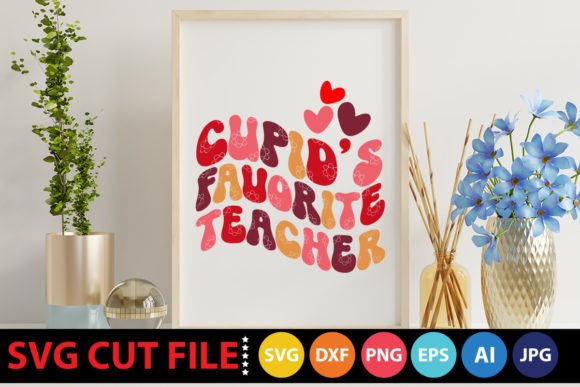 Retro Cupid’s Favorite Teacher SVG: A Versatile Graphic for Crafts and Graphics