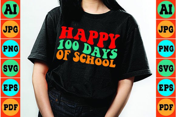 Retro Happy 100 Days of School SVG: A Versatile Graphic Design Asset for Crafters