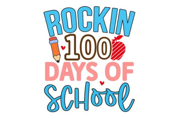 Rockin 100 Days of School SVG: A Vibrant Graphic for Crafts and Creative Projects