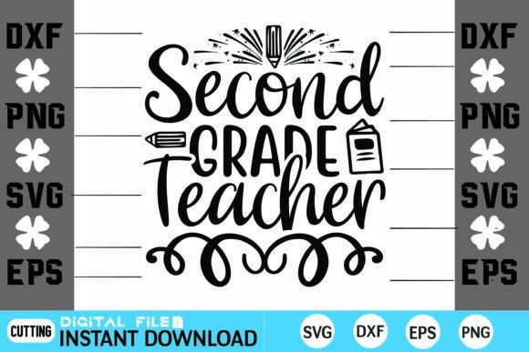 Second Grade Teacher SVG Design for Blogs, Crafts, and Content Creators