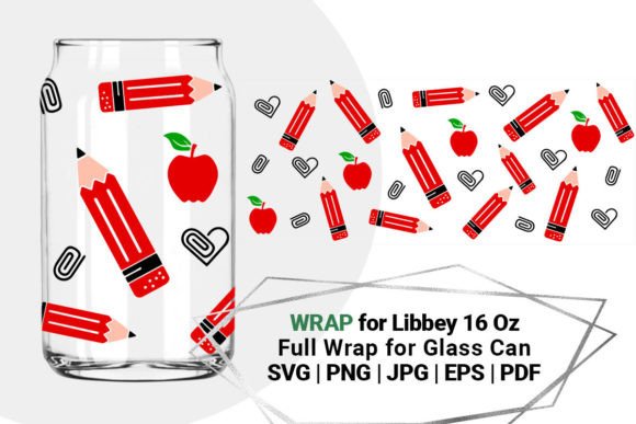 Teacher, School Svg for Libbey 16 Oz – A Versatile Graphic Design Asset for Crafts and Branding