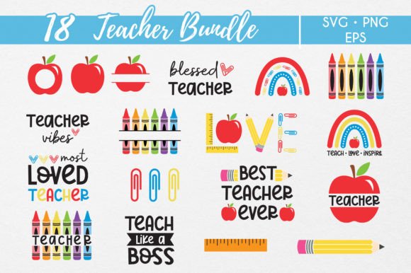 Teacher SVG Bundle: A Polished Graphic Design Asset for Bloggers and Content Creators