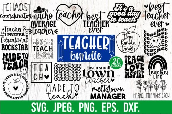 Teacher SVG Bundle: A Versatile Graphic Design Asset for Crafts and Creative Branding