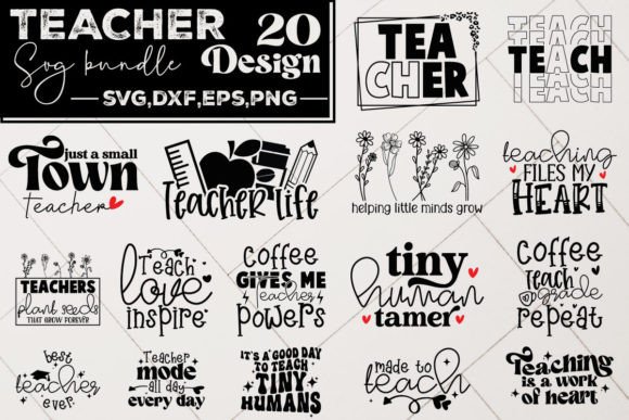 Teacher SVG Bundle: A Versatile Graphic Design Asset for Crafters and Digital Sellers