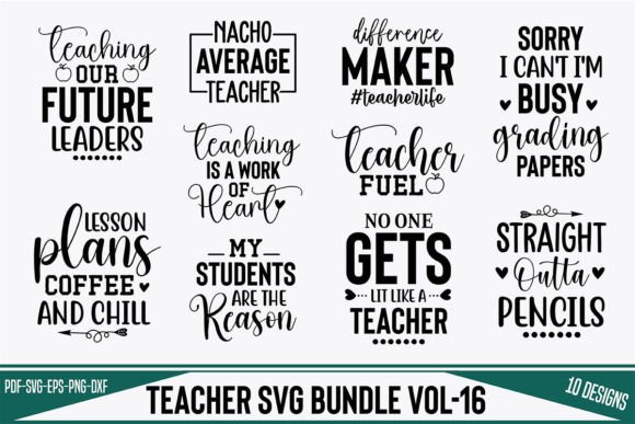 TEACHER SVG BUNDLE VOL-16: A Graphic Design Asset for Creative Publishers