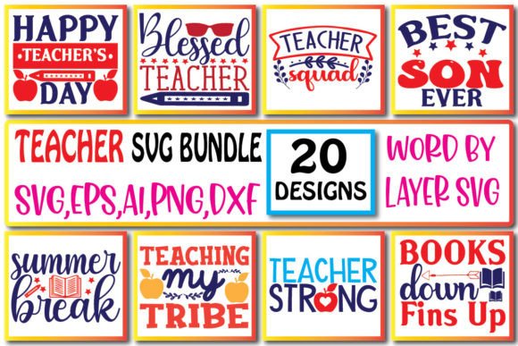Teacher SVG Bundle Vol.2: A Versatile Graphic Design Asset for Crafts and Branding