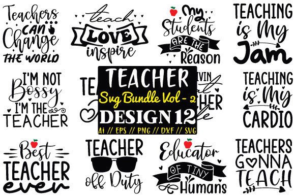 Teacher SVG Bundle Vol - 2 Review for Crafts and Graphics Projects