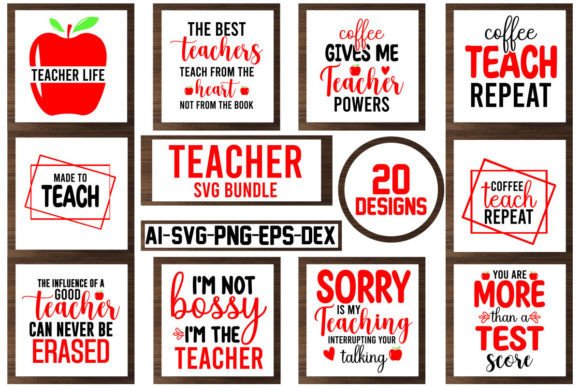 Teacher SVG Bundle Vol.6: A Powerful Graphics Tool for Creative Crafts