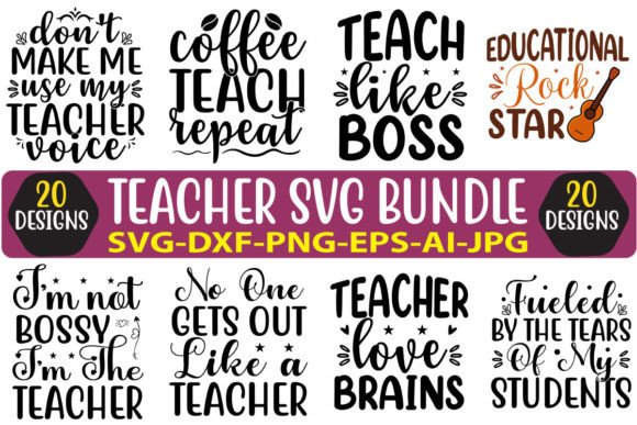 Teacher Svg Bundle Vol. 8 for Crafts and Graphics