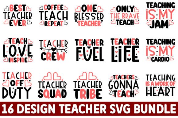 Teacher SVG Design Bundle File: A Practical Graphic Design Asset for Crafts