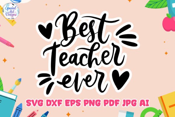 Teacher SVG Hand Lettered Design: A Versatile Asset for Crafts and Graphics