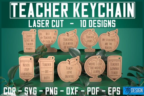 Teacher SVG Keychain Bundle: A Versatile Graphics Asset for Crafts & Branding