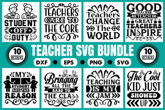 Teacher’s SVG Bundle: A Versatile Graphic Design Asset for Crafts and Marketing