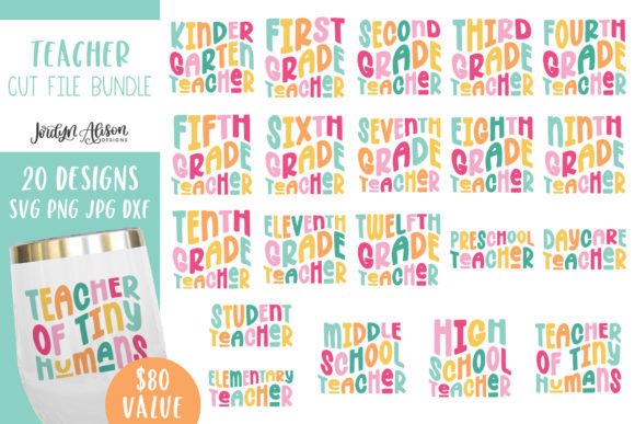 Wavy Teacher SVG Bundle: A Versatile Graphic Design Asset for Creative Content